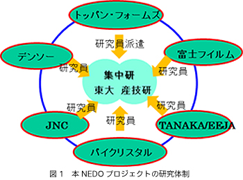 図1　本NEDOプロジェクトの研究体制